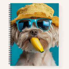 Cuaderno Fun Summer Dog with Banana Notebook
