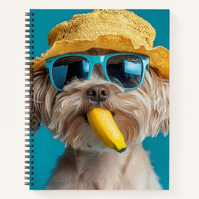 Cuaderno Fun Summer Dog with Banana Notebook (Anverso)
