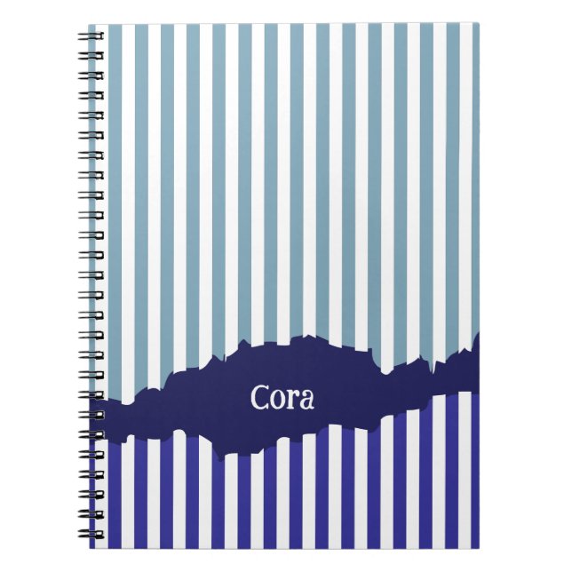 Cuaderno Fun Torn Stripes Blue Layered Name (Frente)
