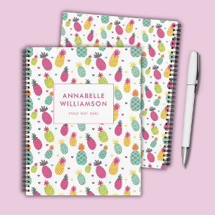 Cuaderno Fun Tropical Pineapple patrón de fruta de verano