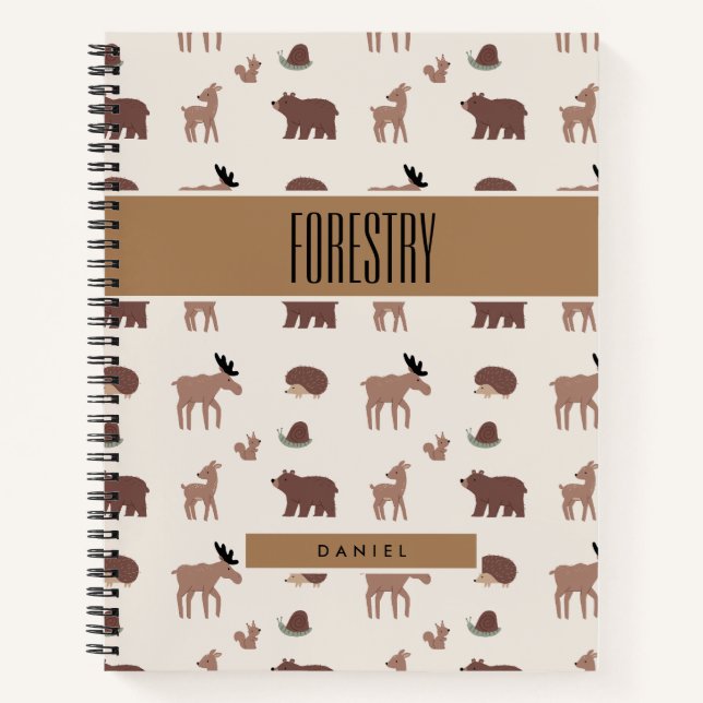 Cuaderno Fun Woodland BOHO Tema de la vida silvestre (Anverso)