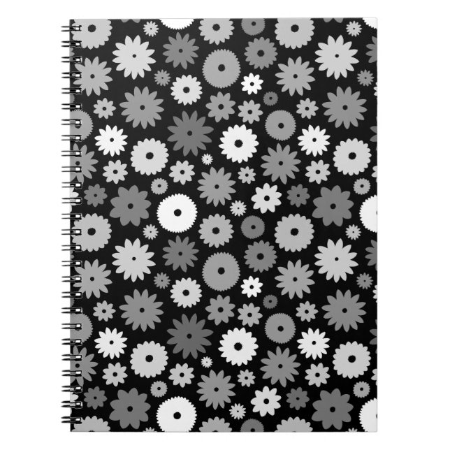 Cuaderno Funda Case-Mate iPhone de flores monocromas con pa (Frente)