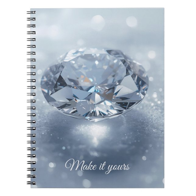 Cuaderno Funda de arte de cristal azul - Personalizado para (Frente)