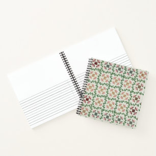 Cuaderno Funda de edredón en rosa y verde