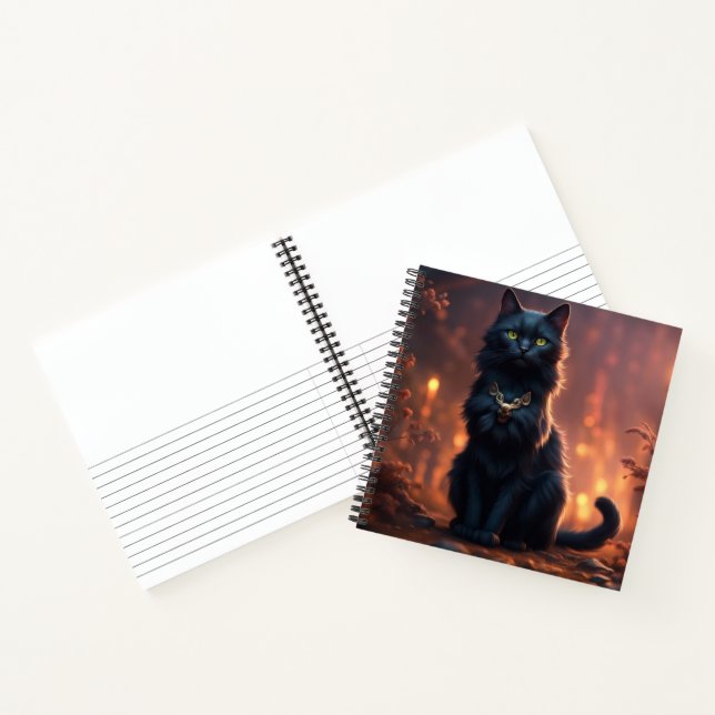 Cuaderno Funda dura para gato negro (Interior)