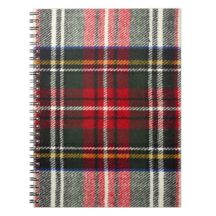Cuaderno Funda escocesa roja y blanca.