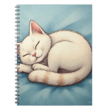Funda para portátil Adorable Sleeping White Cat Bl