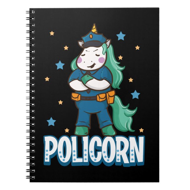 Cuaderno Fundadosa pesadilla de policía de unicornio (Frente)