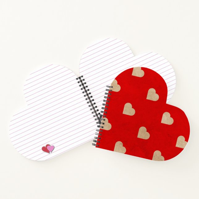 Cuaderno Fundas para iPhone / iPad Corazones Lindos sobre F (Interior)