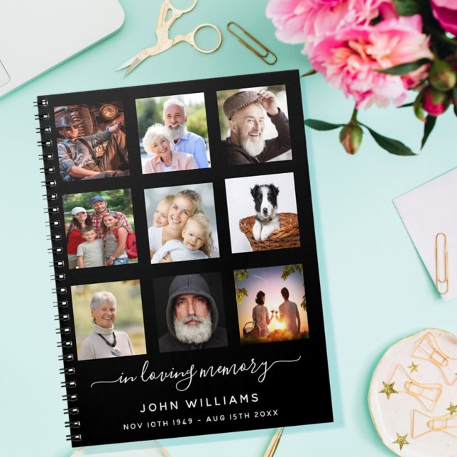 Cuaderno Funeral conmemorativo del collage de fotografías d (Subido por el creador)