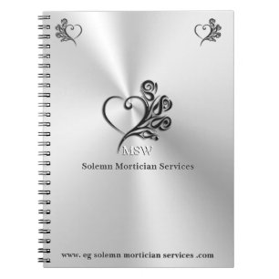 Cuaderno Funeral Morticius Services, Heart and Rosas