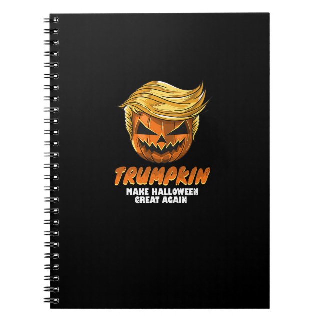 Cuaderno Funeraria Trumpkin hace que Halloween sea grande d (Frente)