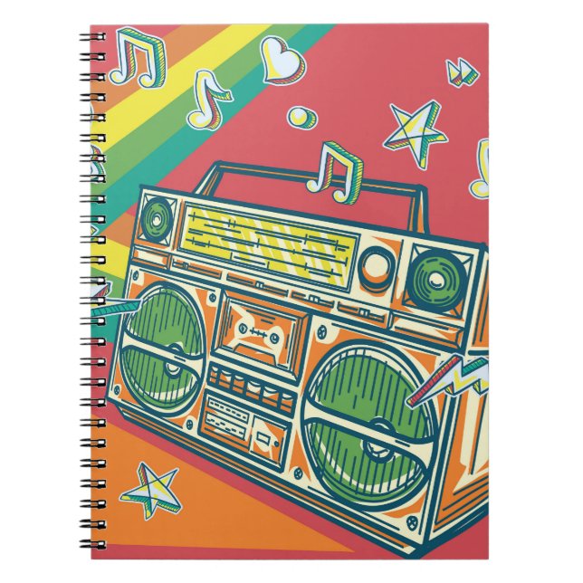 Cuaderno Funky Boom Box Colorous Design (Frente)