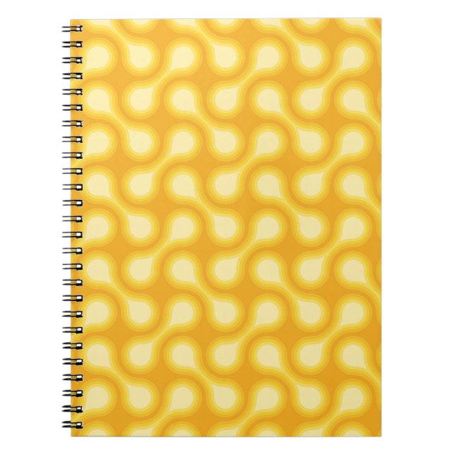 Cuaderno Funky Círculo gráfico de metal de los años 70 de c (Frente)