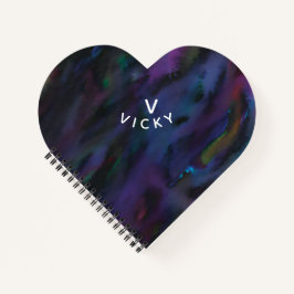 Cuaderno Funky color de agua de smokey abstracto personaliz