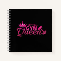 Funky Personalizado Hot Pink Faux Purpurina Gym Qu