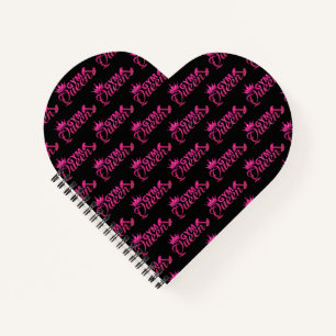 Cuaderno Funky rosa falso purpurina patrón reina de la gimn