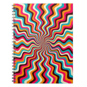 Cuaderno Funky wavy multicolor fondo arte 7.