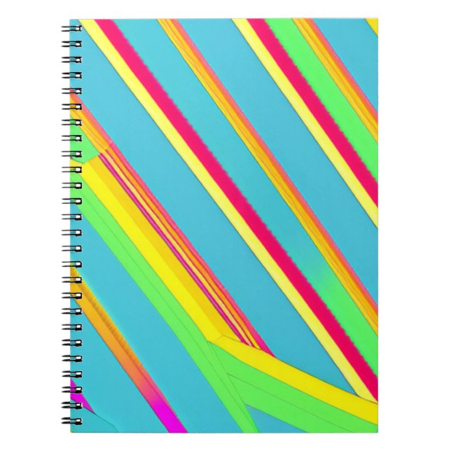 Cuaderno Funky Y2K Stripe Notebook para escribir (Frente)