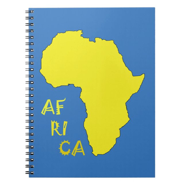 Cuaderno Funky Yellow Africa Map (Frente)