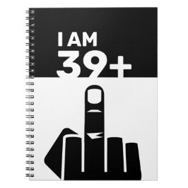 Cuaderno Funny 40th Birthday Gift, 39 Plus one Checker