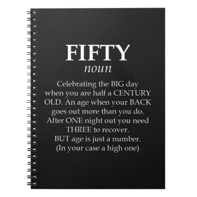 Cuaderno Funny 50th Birthday Gifts 50 Years Old Fifty Humor (Frente)