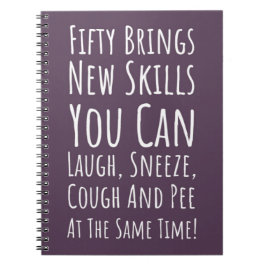 Cuaderno Funny 50th Birthday Gifts Fifty Typography Humor