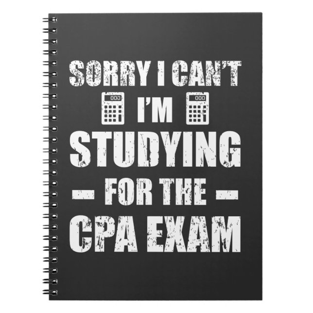 Cuaderno Funny Accountant CPA Exam Estudiando contabilidad (Frente)