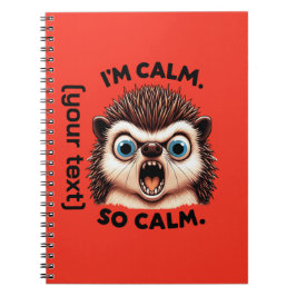 Cuaderno Funny Angry Hedgehog Personalizable