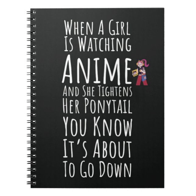 Cuaderno Funny Anime Gifts Girls Quote Women Lover Otaku (Frente)