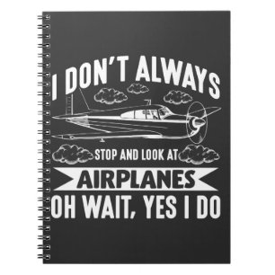 Cuaderno Funny Avión Avión de Aviación Lover