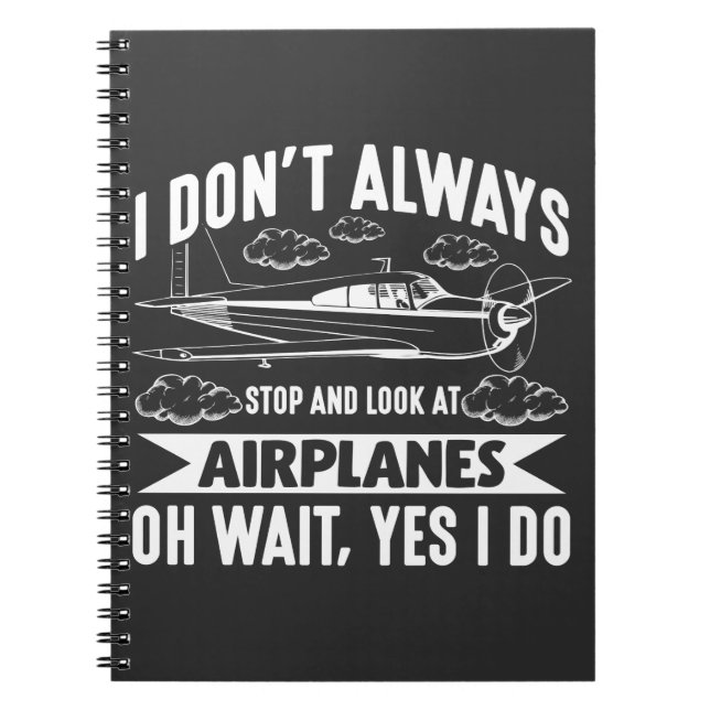 Cuaderno Funny Avión de Aviación de Aviación Avión de Tráns (Frente)