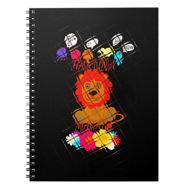 Cuaderno Funny Baby Lion King: Diseño de Arte Hakuna Matata (Frente)
