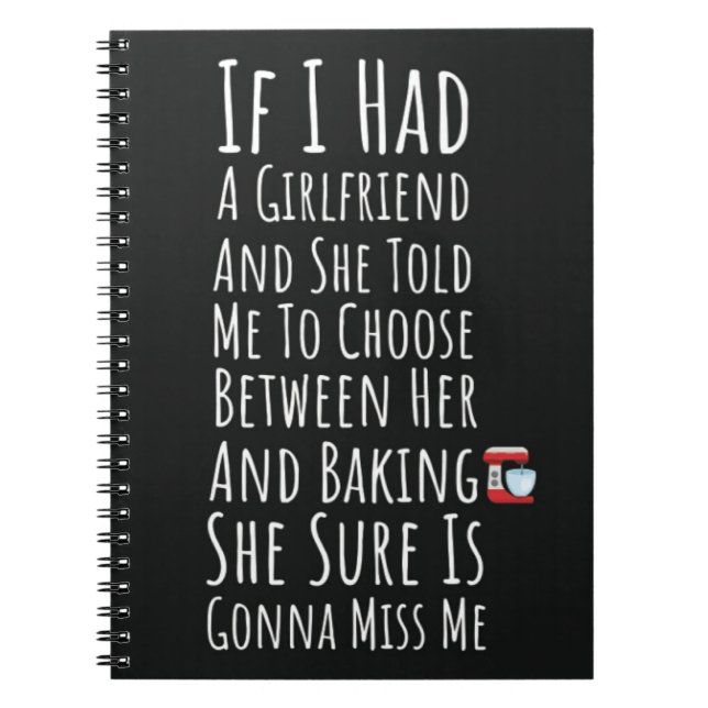 Cuaderno Funny Baking Gifts For Him Teen Boys Men Baker (Frente)