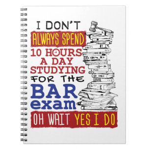 Cuaderno Funny Bar Exam 10 horas Estudiando