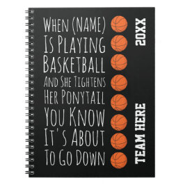 Cuaderno Funny Basketball Girls Team Players Gifts For Her