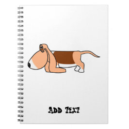 Cuaderno Funny Bassett hound car argon personalizado