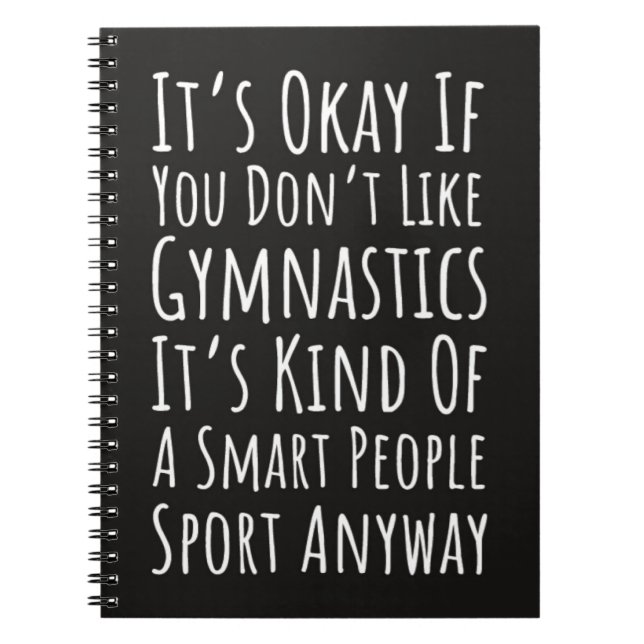 Cuaderno Funny Best Gifts For Gymnasts Gymnastics Sports  (Frente)