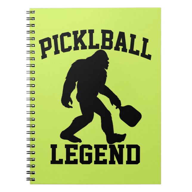 Cuaderno Funny Bigfoot Pickleball Legend (Frente)