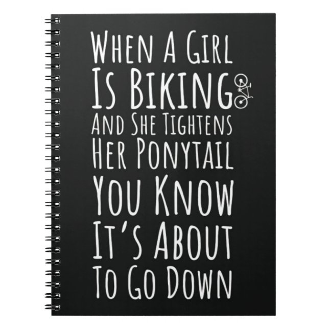 Cuaderno Funny Biking Gifts For Her Teen Girls Women Biker (Frente)