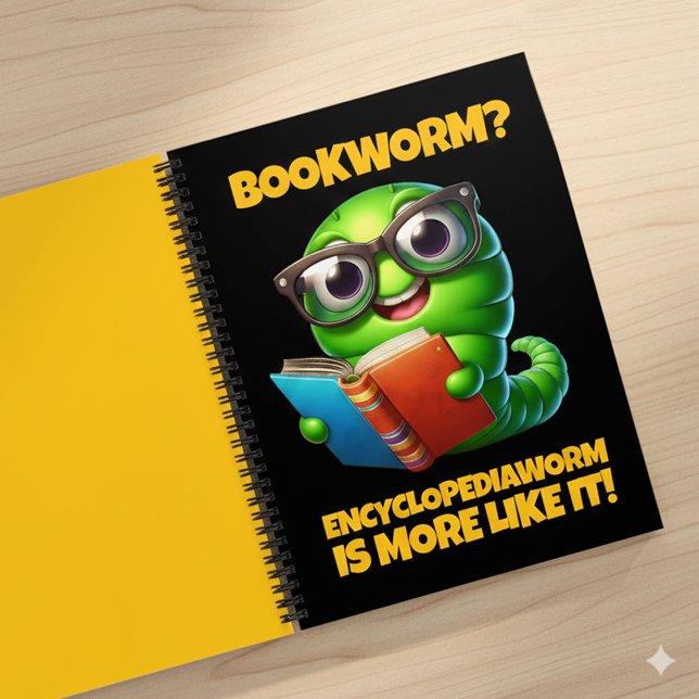 Cuaderno Funny Bookworm? Encyclopediaworm is More Like It! (Funny Bookworm? Encyclopediaworm is More Like It! Journal Cover Photo)