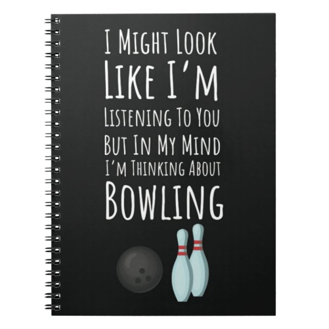 Cuaderno Funny Bowling Gifts And Novelties Sports Bowler (Frente)