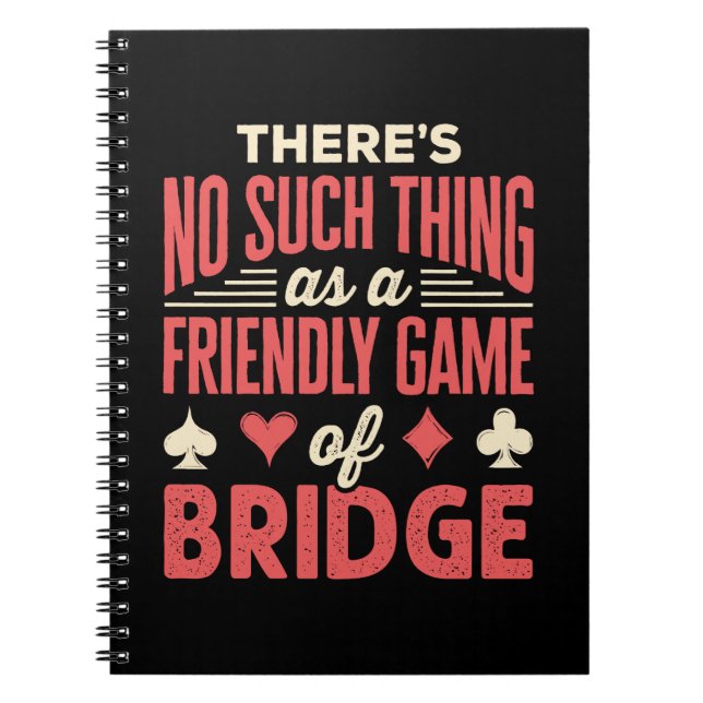 Cuaderno Funny Bridge Player No es algo tan amigable como e (Frente)
