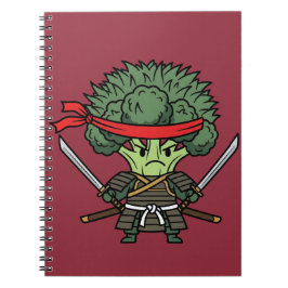 Cuaderno Funny Broccoli Samurai Warrior Japanese Art Illust