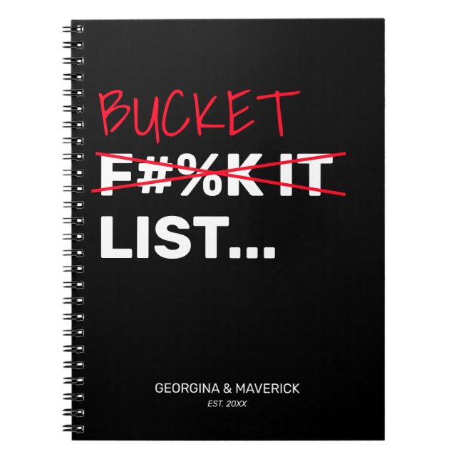 Cuaderno Funny Bucket List Parejas Adventure Keepsake (Frente)