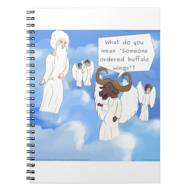 Cuaderno Funny Buffalo Wings In Heaven Gift (Frente)