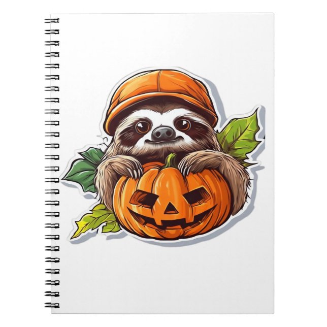 Cuaderno Funny Camiseta Clásica Pegatina de Halloween (Frente)