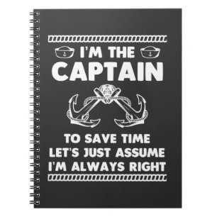 Cuaderno Funny Capitán Bote Humor Chiste marinero
