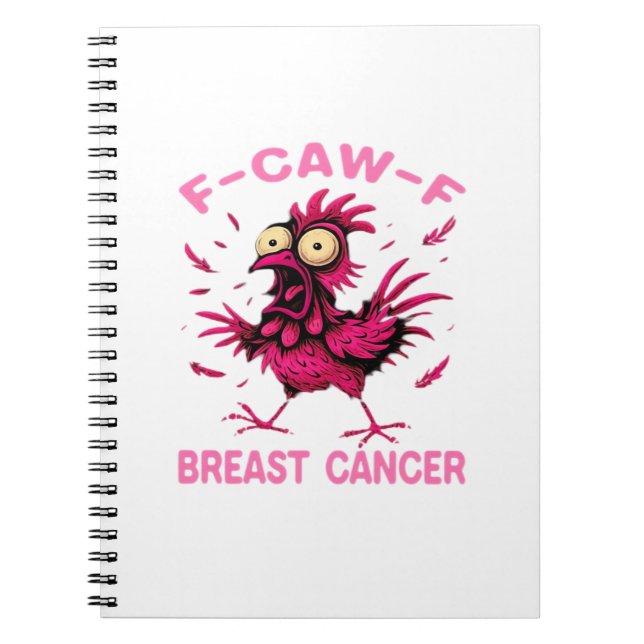 Cuaderno Funny Chicken F-Caw-F Breast Cancer Awareness Vint (Frente)