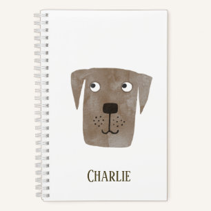 Cuaderno Funny Chocolate Labrador Recuperador Perro Nombre 